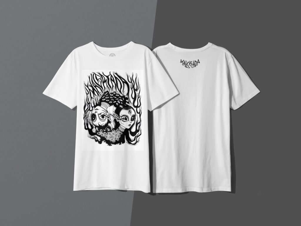 Playera Malcriada Génesis Blanca